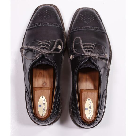 StefanoBi for Domenico Vacca Black Captoe Oxford Norvegese Dress Shoes UK 10 main image 11
